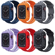 Silicone Watch Strap+Case for iWatch Ultra Band 49mm 45mm 41mm 44mm 40mm Sport Bracelet Cover Bumper iWatch 9 8 se 7 6 5 4