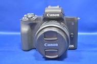 新淨 Canon M50 II w/ 15-45mm kit 連鏡頭 第2代 輕巧機身 旅行一流 自拍螢幕 新手合用 M50 Mark II M50II Kiss M2