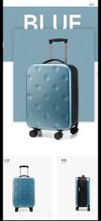 藍色20吋摺疊式行李箱 Blue Hardshell Foldable Spinner Luggage