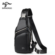 กระเป๋าสะพายผู้ชาย กระเป๋าคาดอก หนังแท้ พร้อมUSB Port Mens Sling Bag กระเป๋าสะพายชาย กระเป๋าหนังแท้กระเป๋า Casual Messenger Bag