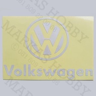 VW Volkswagen White Logo Sticker Car Motorcycle Accessories