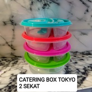 Lunch box Tempat Makan Catering Box /tempat makan Bentuk Love/Tempat makan 2 sekat/Catering box