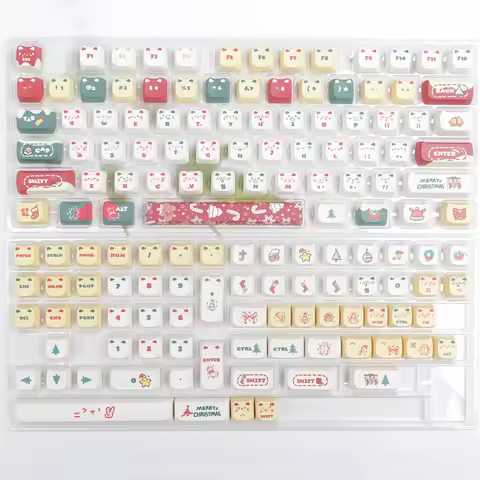 Christmas keycap cat MAO height cute MAC adaptable magnetic axis F99 104 F87 68 98 keyboard