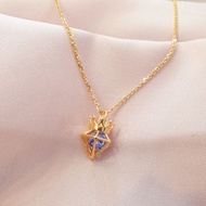 [TERSEDIA] [NEW] Kalung dewasa birthstone mahkota emas asli kadar 375
