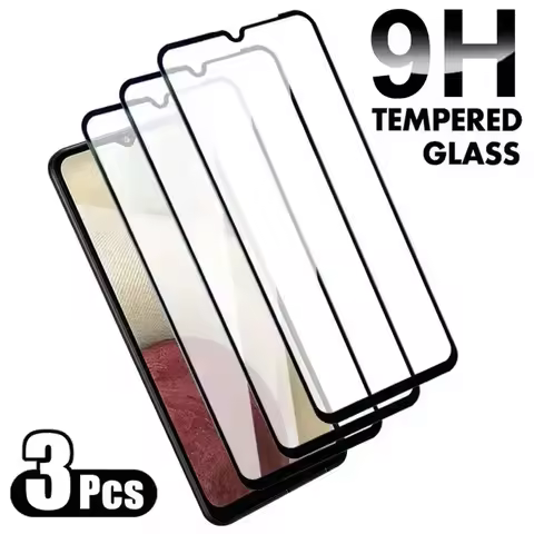 3PCS Full Cover Tempered Glass For Samsung Galaxy A01 A02S A03S A04 A04S A8S F22 F42 F52 F53 9H Scre