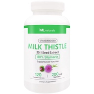 Standardized Milk Thistle 30:1 Seed Extract, 7500 mg Strength, 80% Silymarin 200 mg 120 Vegetable Ca