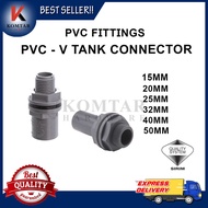 PVC V-Tank Connector Plumbing Fitting / PVC Water Pipe Connector ( 15MM -50MM)