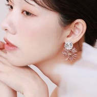 COR-DATE / 銀幣紫色綻放耳環