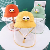 Kids Face Shield with Hat Prevent Droplet Saliva Hat Newborn Baby Protective Hat Baby Detachable Fac