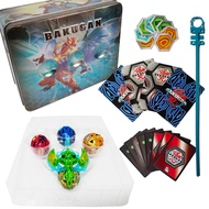 4IN1 Iron Box Set Bakugan Battle Brawlers 3pcs Bakugan & 1pc Special Attack Combine & Brawl Bakugan 