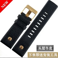 [Taiwan Shipment]: Genuine Leather Watch Strap Suitable For Dissay Large Dial DZ7333/7888/7313 Men W