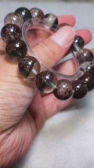 超高性價比 巴西 紅幽靈綠幽靈聚寶盆手串 14MM+ 年尾優惠價