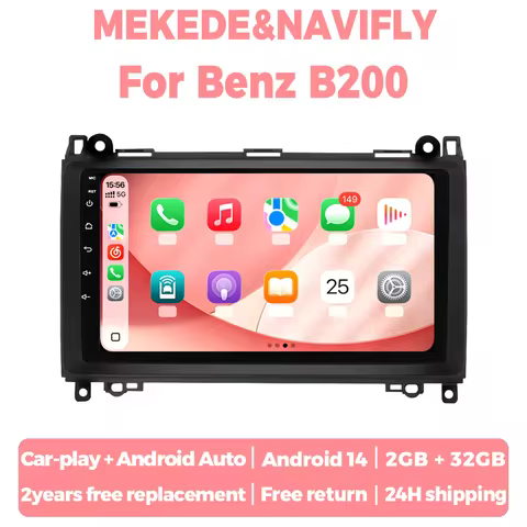 Wireless CarPlay Android Auto 9inch Car Radio For Mercedes-Benz B-Class benz B200 T245 Vito 3 W447 V
