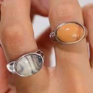 2Pcs Retro Egg Patterned Finger Ring - Elegant, Popular - Oval Alloy Ring - Smooth Fine Thin Finger 