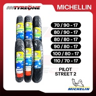 Michelin Pilot Street 2 TL Tubeless Motorcycle Tire 70/90-17 80/90-17 80/80-17 90/80-17 110/70-17