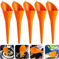 {7ho car tools} 5Pcs Car Long Mouth Funnel Gasoline Oil Fuel Filling Tool Anti splash Plastic Engine Funnel Motorcycle Refueling Car Accessories