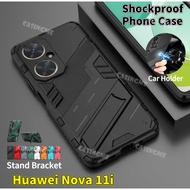 Hauwei Nova11i 2023 Shockproof Phone Case For Huawei Nova 11i Nova11i 11 i Nova11 Pro 11Pro 2023 4G 5G Casing 3D Armor Stand Holder Protection Bracket Hard Back Cases Cover