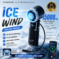 ❄️Kipas Mini 15000mAh Portable Handheld Fan With LED Display 100 Speed Adjustment Cooling Fan USB Re