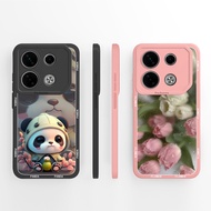 For Infinix GT 10 Pro 20 Pro 30 Pro Cases Cartoon Panda Tulip Square Antifouling Shockproof Anti-dro