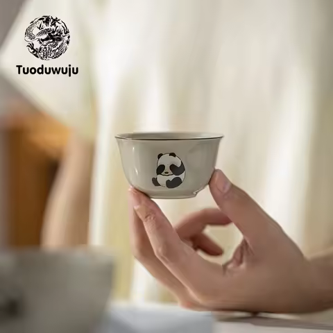 Chinese panda tea cup, ceramic tea cup, personal master cup, household Chinese tea set tea cup
