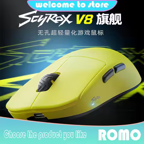 Scyrox V8 Dual-Mode Wireless Mouse Nordic 52840 Low Latency E-Sports Mouse 8k Gaming Mouse Ultra Lig