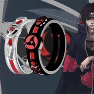 Ring Xiao Organization Uchiha Itachi Writing Round Eye Anime Two-Dimensional Men Women Open Ring Jew