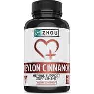 Zhou Heart Hero Ceylon Cinnamon - Ceylon Cinnamon Capsules for Women and Men, Cinnamon Verum Supplem