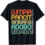 Men's cotton T-shirt Filipino Philippine Food Lumpia Pancit Sinigang Adobo Lechon T-Shirt