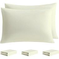6pcs Standard Size Solid Color Pillowcase Set, 20x26 Envelope Closure Pillowcases, Soft Solid Color 