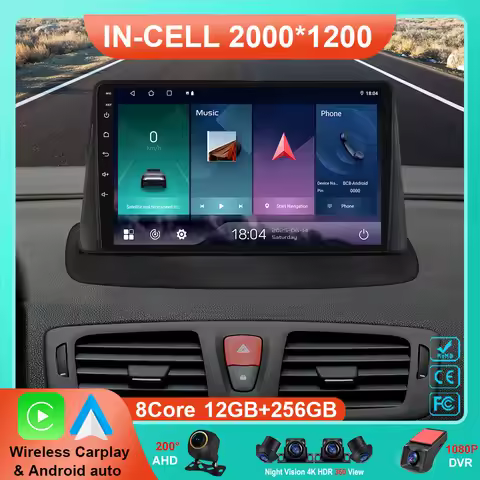 Android 15 Carplay Auto Car Radio Multimedia Player For Renault Megane 3 Fluence Samsung SM3 2008 - 