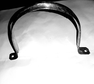 Conduit clamps pvc pipe clamps, 4" galvanize 2 hole.