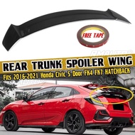 New Car Rear Trunk Boot Lip Spoiler Wing Lip for Honda for Civic 5 Door FK4 FK7 HATCHBACK 2016-2021 