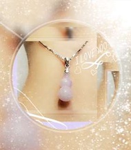 全新品 緬甸硬玉 葫蘆 紫羅蘭色澤 配 純銀(925)18K鍍白金  吊墜 一個 ( 售價不包頸鍊 )JP-19