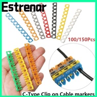 ESTRENAR 100/150Pcs Identification Sign Colourful  Waterproof Convenient Wire Number Tag Tag Box