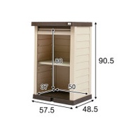 日本IRIS 愛麗思防水戶外陽台收納儲物櫃 (57.5*48.5*90.5cm) - WDL910V| 室外庭院防雨工具收納置物櫃