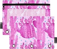 Office 3 Ring Binder Pencil Pouch Zipper Binder Pencils Bags Zip up School Clear Binders Pockets Wat