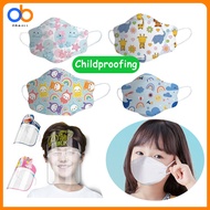 Original Nano Fiber KF94 Kids Face Mask 10pcs 4 Layer Non-woven Protection Filter 3D Anti Viral and Dust Mask full facemask For Child protective equipment