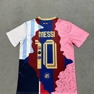 Riyadh Victory C Ronaldo 7เสื้อเจอร์ซีย์รุ่นใหม่พิเศษสำหรับผู้ใหญ่เสื้อแขนสั้น25-26 Argentina Barca