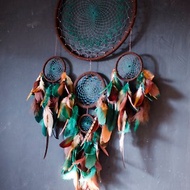 Giant big dream catcher brown green natural Extra large dreamcatcher