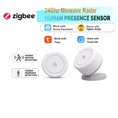 Tuya ZigBee 24G MmWave Radar Human Presence Detector MINI Occupancy Motion Sensor with Magnetic Plat