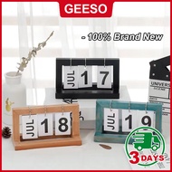 GEESO Wooden Calendar - Nordic Style, Reusable, Easy to Use