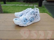 9527 REEBOK FURYLITE FG BD1098 白色 白藍 花花 花朵 扶桑花 青花瓷 女鞋