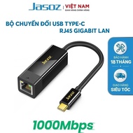Genuine Jasoz T-F114 USB Type C to RJ45 Gigabit 100/1000Mbps Gold Plated Cable Head