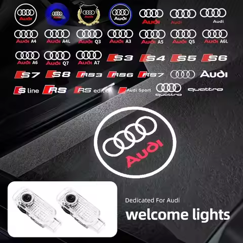 2pcs Car Courtesy Light LED Courtesy For Audi A4 B5 B6 B7 B8 B9 Q3 Q5 Q7 Q8 A6 C5 C6 C7 A1 A3 8V V8 
