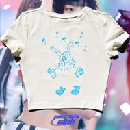 Baby tee cutie bunnies hanni nwjns y2k style crop tee