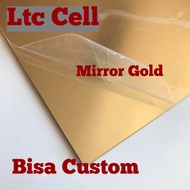 Acrylic MIRROR 2mm Akrilik Custom GOLD
