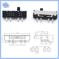 MCHY> 10Pcs 4 Pin Mini Slide Switch On-OFF 3Position Micro Slide Toggle Switch Miniature Horizontal 