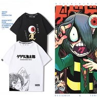 Ready Stock New Style Japanese Anime Crayon Shin-Chan kitaro Round Neck T-Shirt gegege no kitaro Men