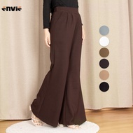 ENVIE LOWA Palazzo Pant Bootcut Elastic Waist Scuba