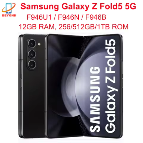 Samsung Galaxy Z Fold 5 Fold5 5G F946B F946U1 F946N Original 7.6" AMOLED 12GB+256/512GB ROM Snapdrag